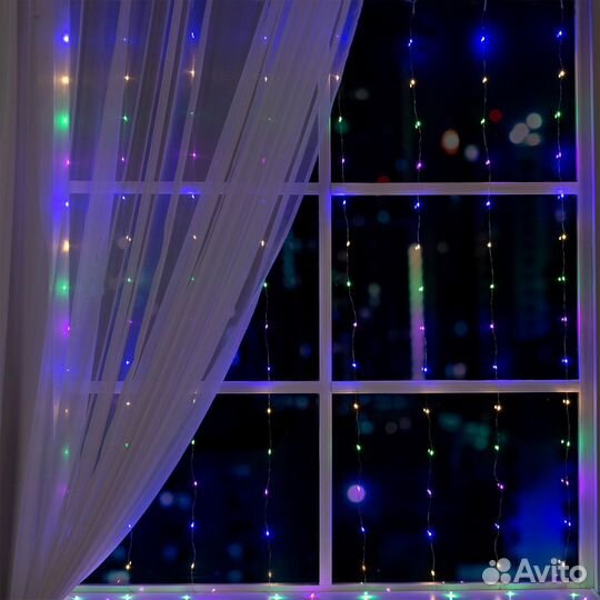 Гирлянда занавес / штора новогодняя