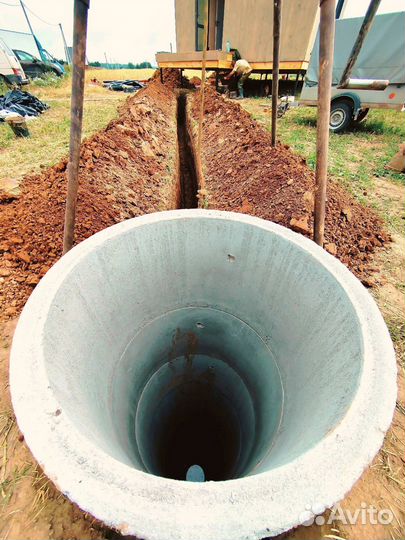 Колодец питьевой. Септик из колец под ключ