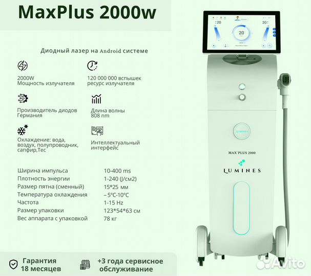 Аппарат для эпиляции Люминес. Max Plus 2000W