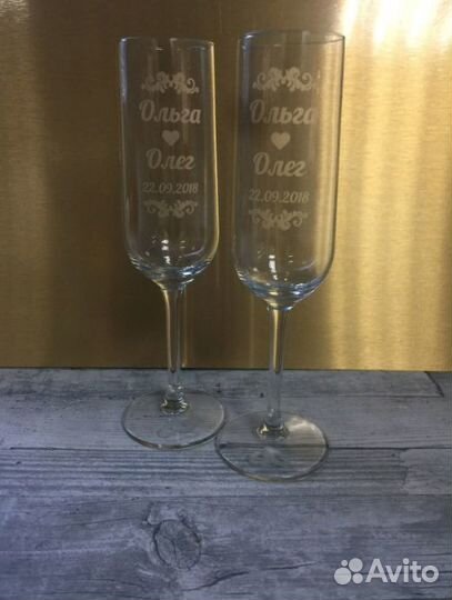 Гравировка на бокалах, посуде