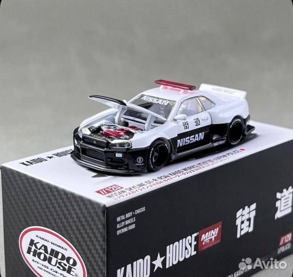 Mini Gt Nissan Skyline R34 Japan Police Kaido