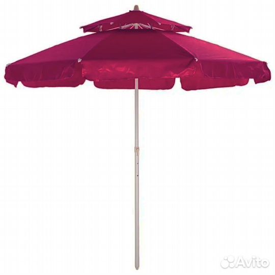Зонт пляжный большой с клапаном с бахромой LR10D/б