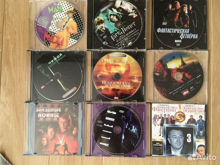 Фильмы dvd9 на дисках в коробочках