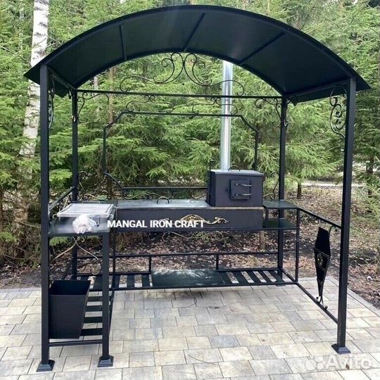 Мангал с крышей