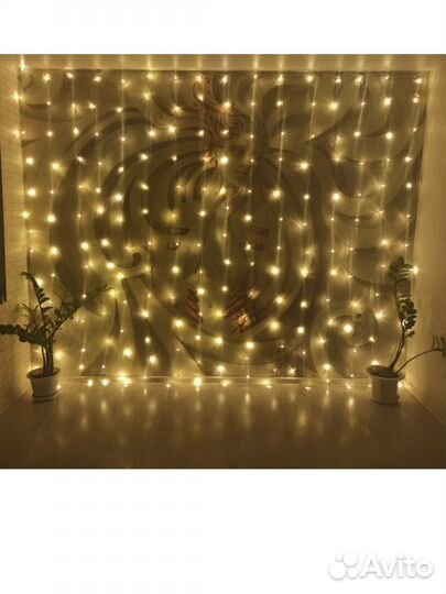 Гирлянда штора 3х3