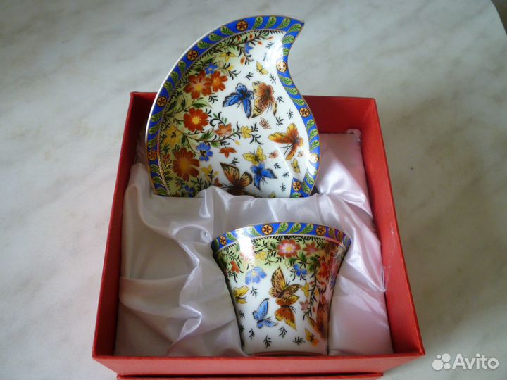 Фарфоровая чайная пара (кнр)