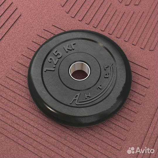 Диски 1,25 кг блины обрезиненные для штанг и ганте