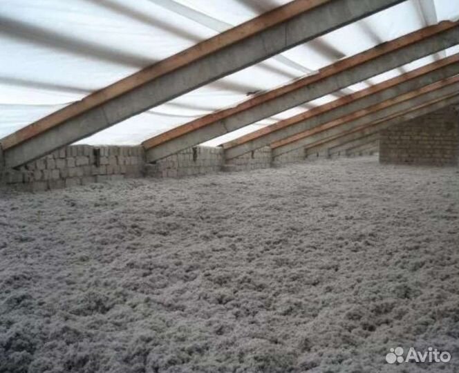 Утепление крыш Эковатой