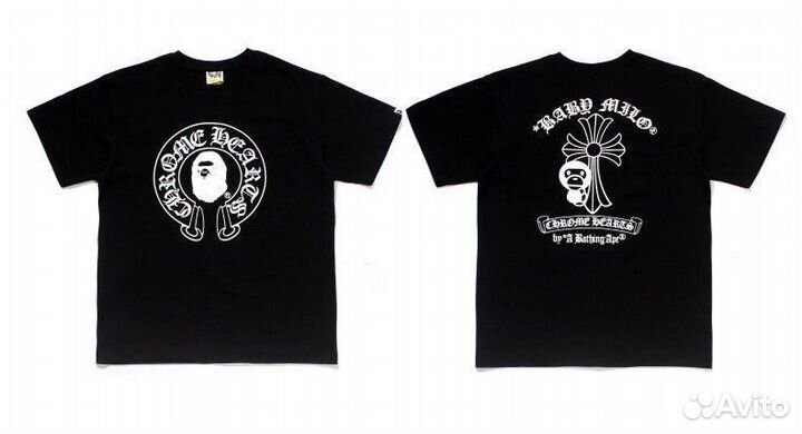 Футболка Bape baby milo Chrome hearts