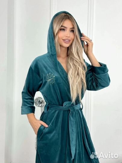 Халат женский велюр разные расцветки