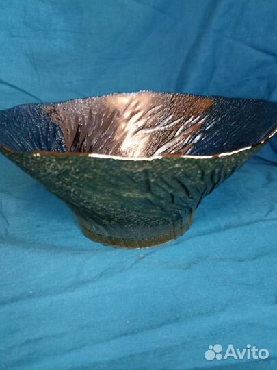 Ваза конфетница салатник серебрянный золотой