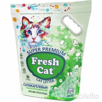 Fresh cat Впитывающий силикагелевый наполнитель с