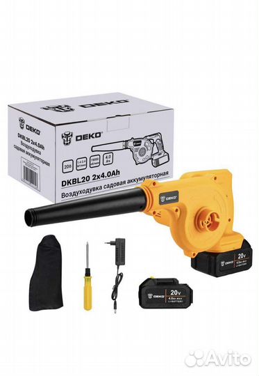 Воздуходувка новая аккумуляторная Deko
