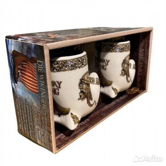 Викинг рог для напитков, 2 шт. Подарочный набор