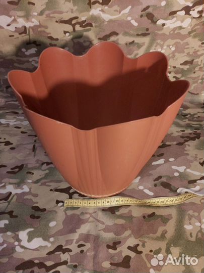 Горшок для цветов пластиковый с поддоном