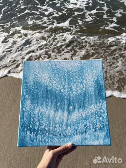 Картина акрил fluid art