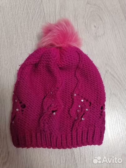 Шапки зимние д/девочек 3-5 лет