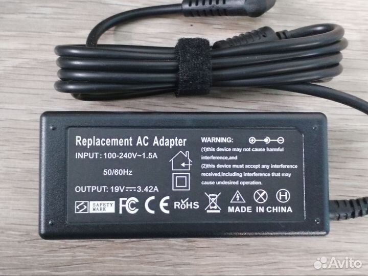Блок питания для ноутбука Acer 19V, 3.42A, 65W