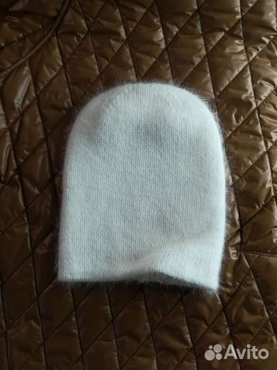 Шапка бини двойная из пуха норки