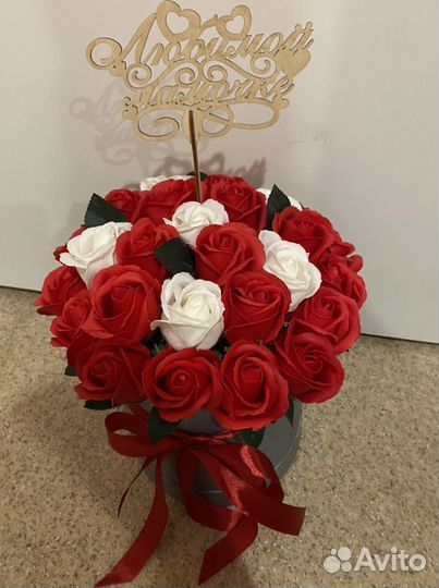 Букет из мыльных роз