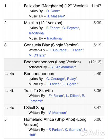 Boney M - Ultimate Long & Rarities Versions CD Rus