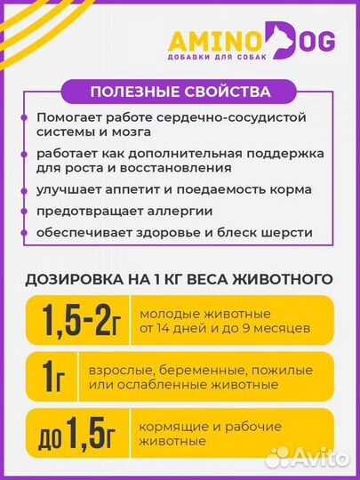 Aminodog complex 1000 гр. Кормовая добавка