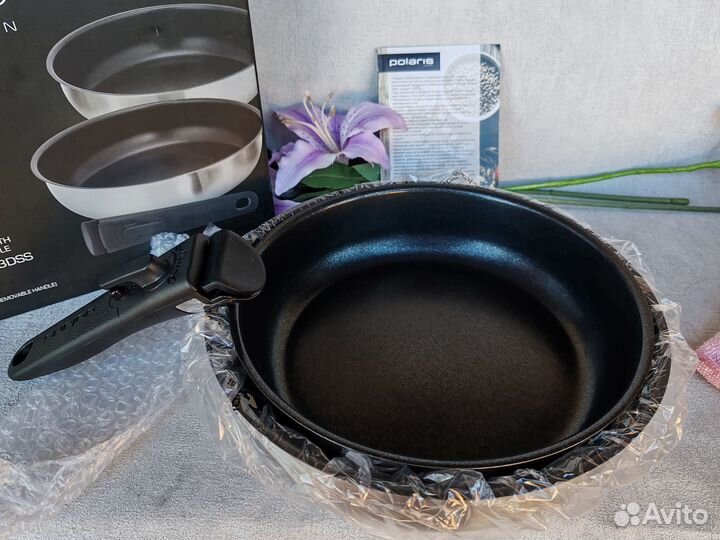 Набор сковород Polaris со съёмной ручкой 24 и 26
