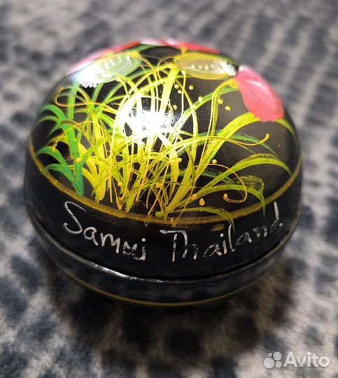 Деревянная шкатулка из Таиланда с мылом