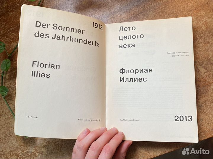 Лето целого века Флориан Иллиес