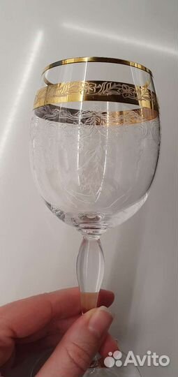 Бокалы для вина 6шт. Новые с наклейками. Богемия