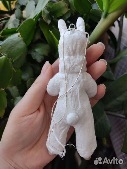 Ватные елочные игрушки ручной работы