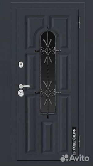 Дверь с ковкой Уличная