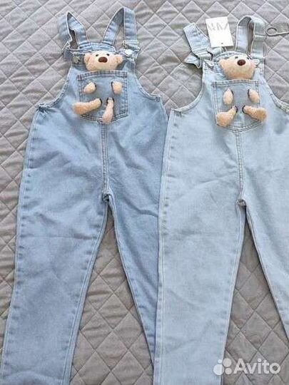 Джинсовый комбинезон для девочек 110 116