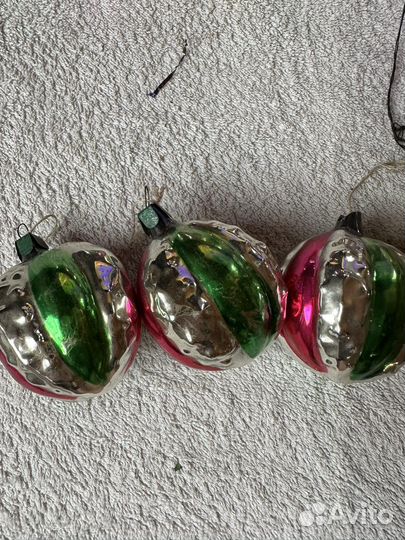 Елочные игрушки стеклянные
