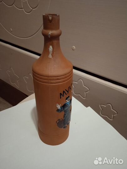 Бутылка глиняная и стеклянная