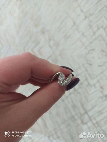 Кольцо серебро женское