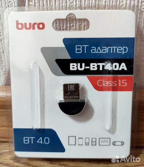 Bluetooth адаптер Buro BU-BT40A, гарантия, новый