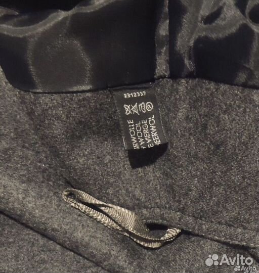 100% шерстяная юбка карандаш серого цвета