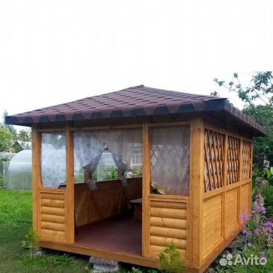 Беседка для дачи деревянная