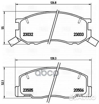 Колодки тормозные дисковые перед PF4340 Tri