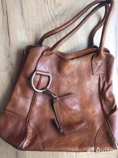 Сумка натуральная кожа коричневая