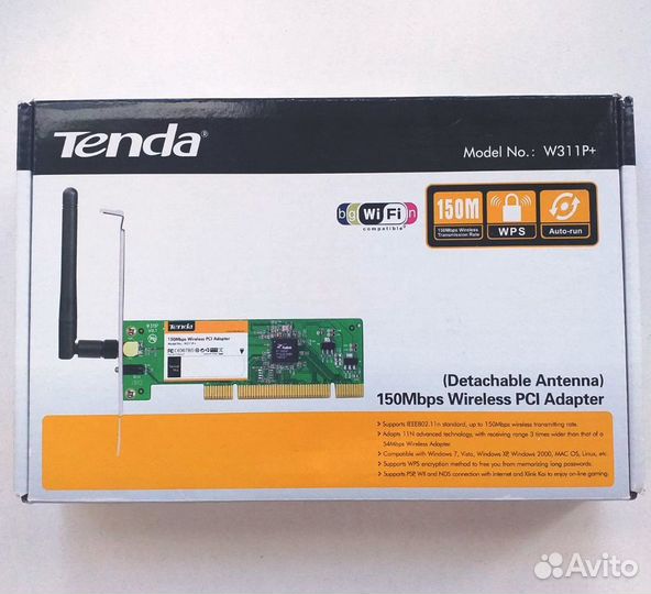 Wi-Fi адаптер для компьютера Tenda W311P+
