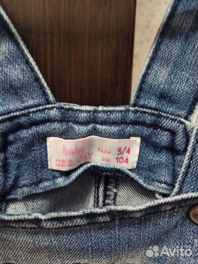 Джинсовый комбинезон для девочки 104