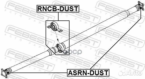 Подшипник подвесной renault duster 2011- rncb-dust