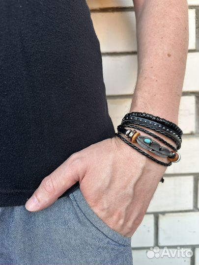 Браслет кожаный