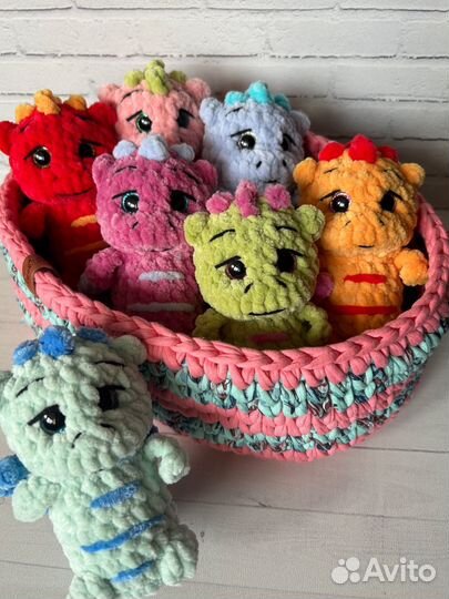 Плюшевые вязаные игрушки ручной работы