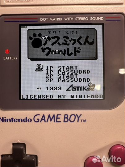 Игра Teke Teke Asmik-kun World для Game Boy ориг