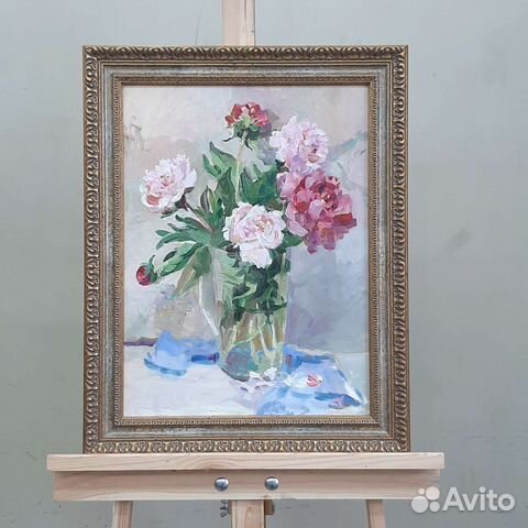 Картина маслом на холсте цветы 