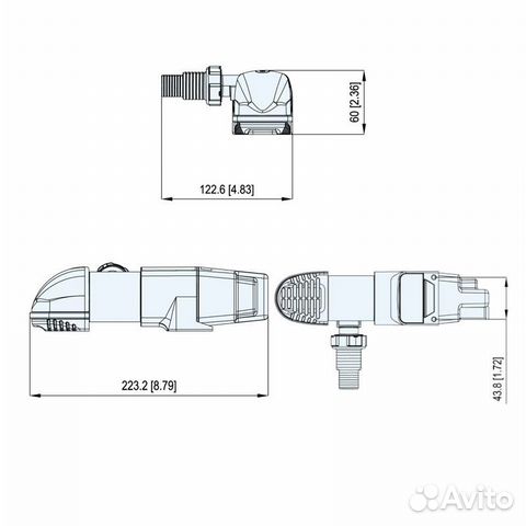 Насос осушительный низкопрофильный 31 л/мин, 12В