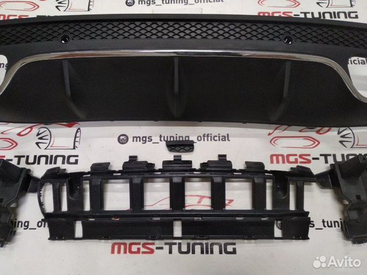 Диффузор Mercedes C-class w205 C63 AMG хром